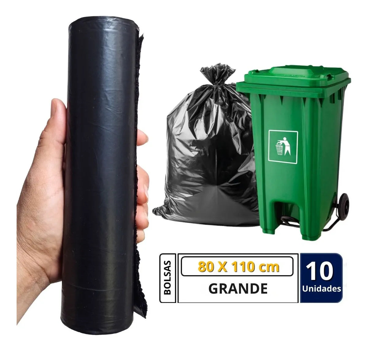 Bolsas de Basura 80 x 110 pack 10 Un Variedades