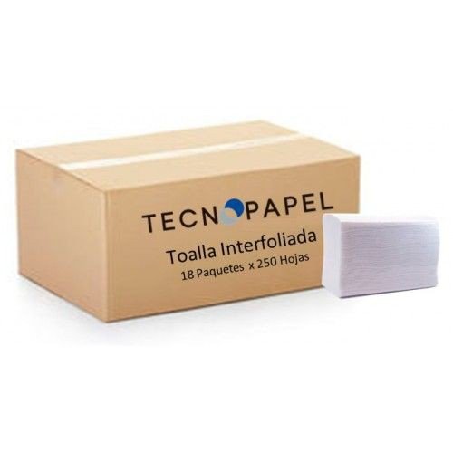 Toalla Interfoliada Clinic 18 pack x 250 hojas Tecnopapel
