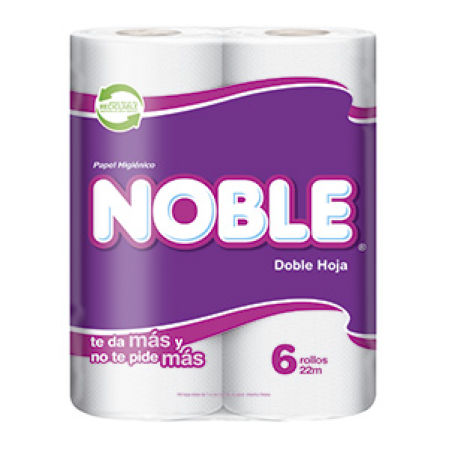 Papel Higiénico NOBLE Doble Hoja 23 Mts