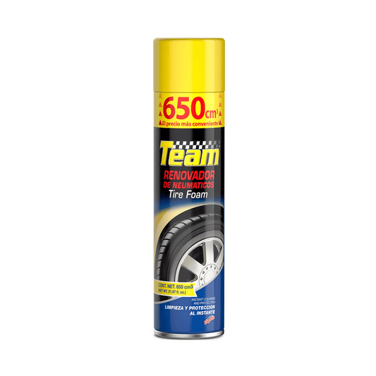 Renovador de Neumáticos Team Aerosol Espuma 650 cc