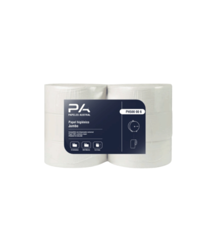 Papel higiénico 500 mts 6 unidades (3000 mts) PA