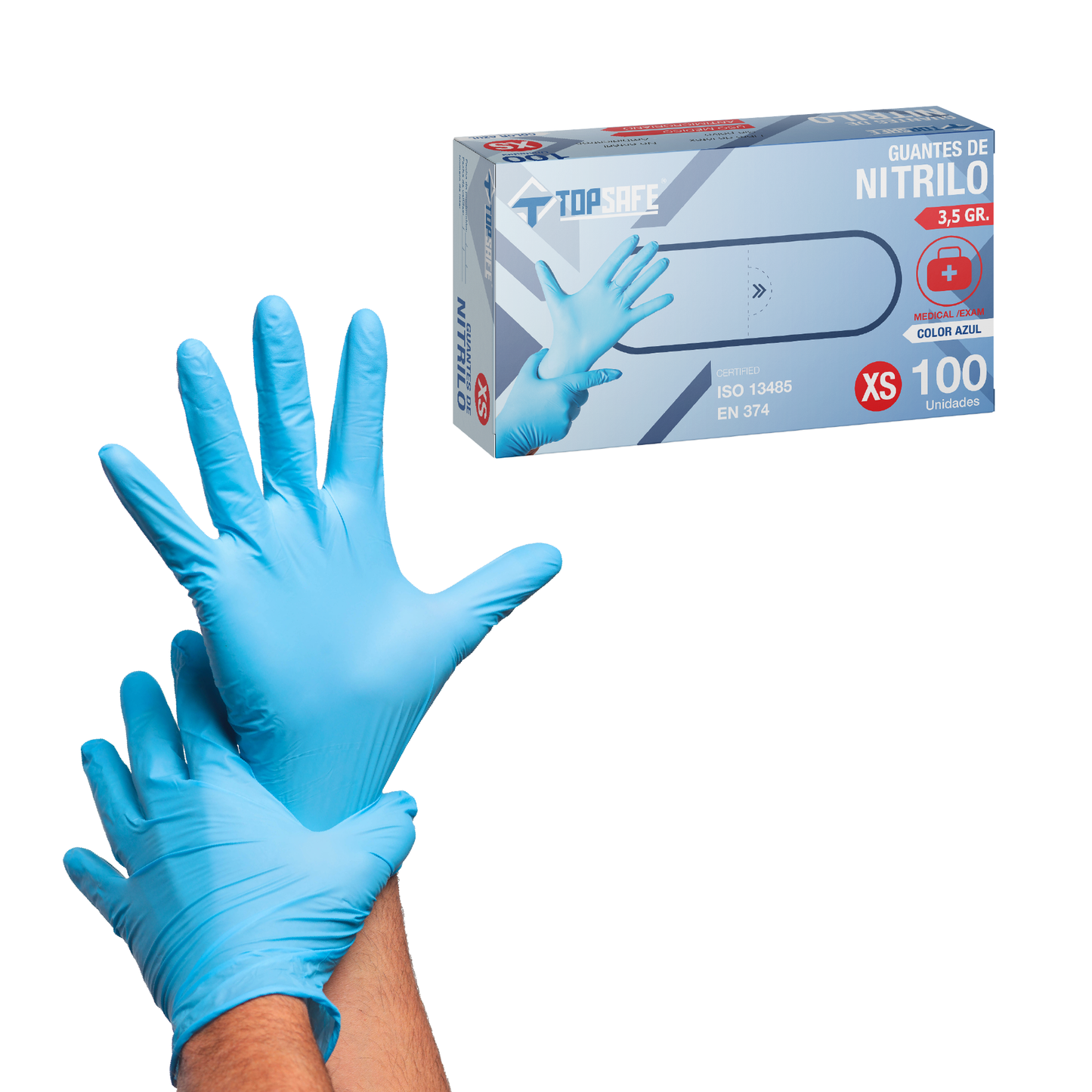 Guante Nitrilo s/polvos caja 100unid