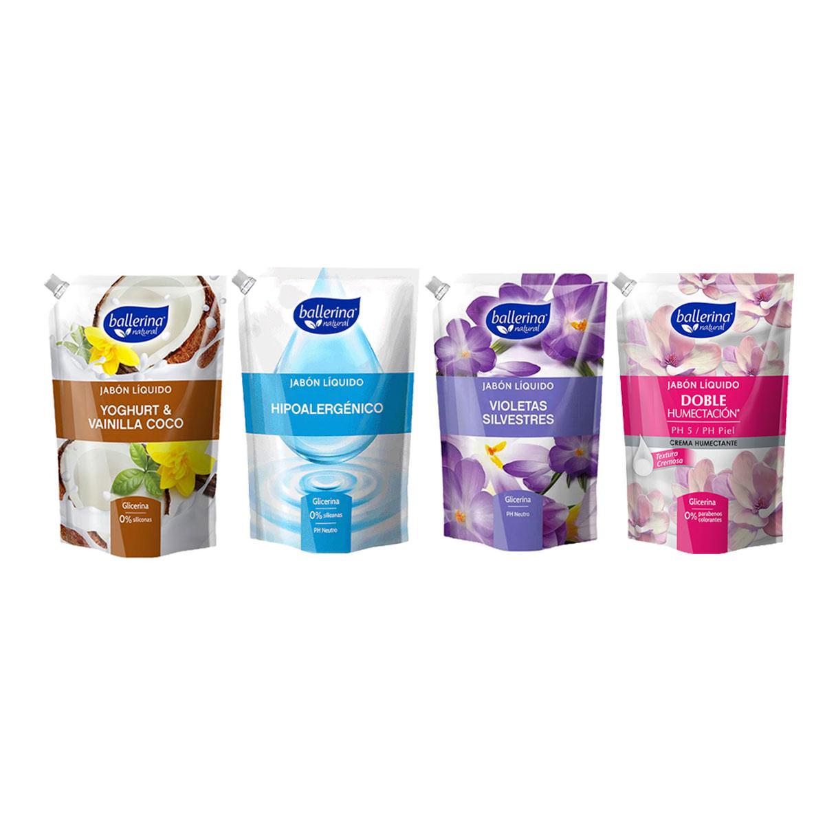 Jabón Ballerina Doypack 750 ml Variedades