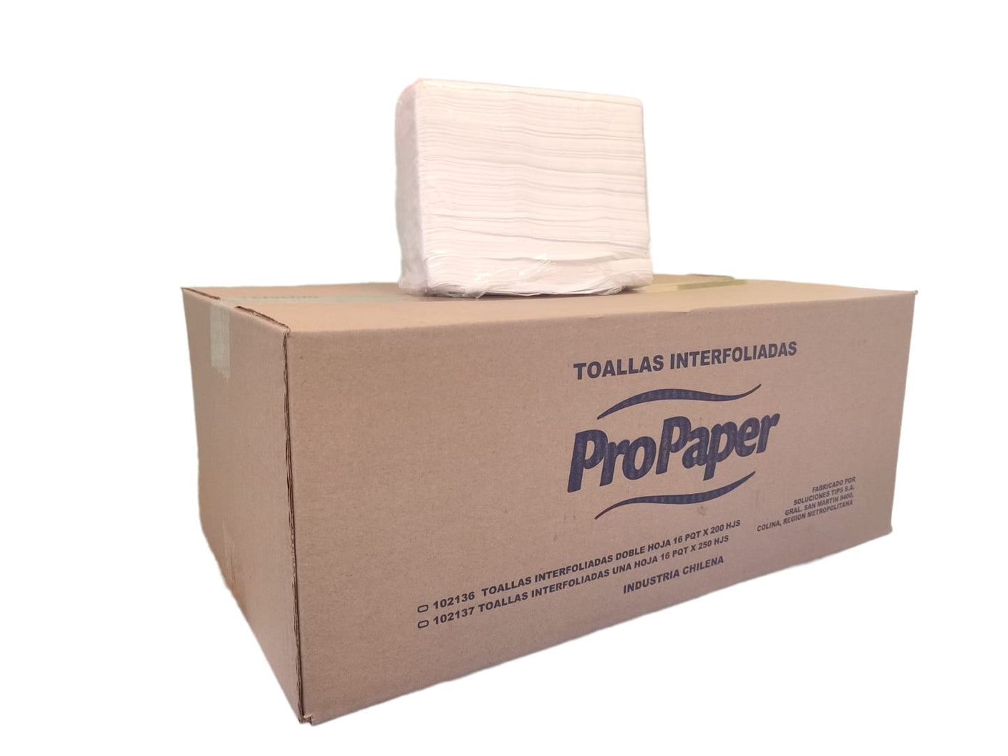 Toalla Interfoliada Marca Propaper 16 pack 200 Hojas